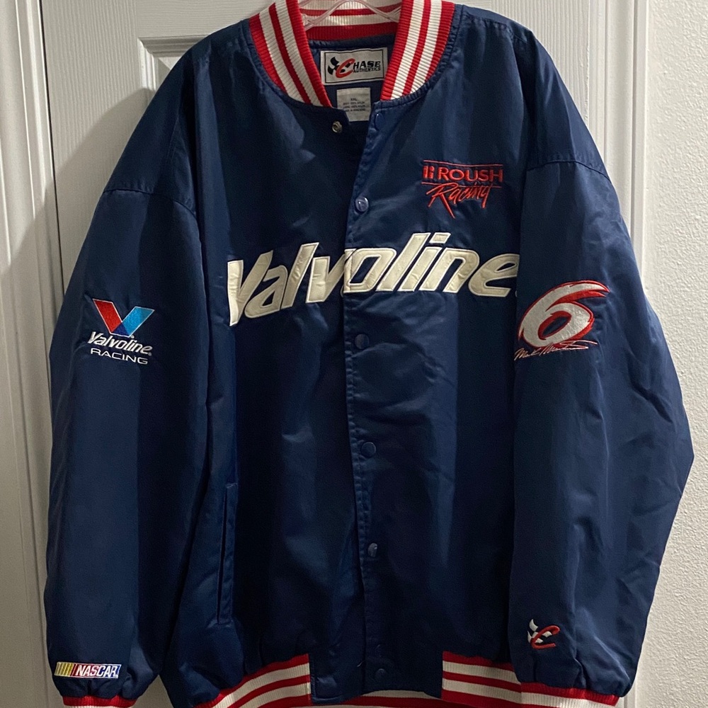 Chase Authentics Valvoline Racing Navy Bomber Jacket vintage